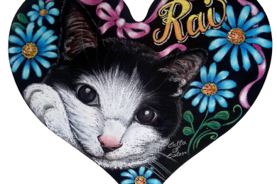 ポートレート・頬杖ネコ（2019年）