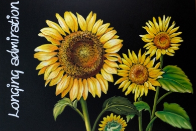 ひまわり・花言葉（2017年）※2018年カレンダー