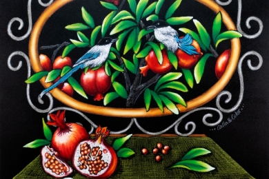 オナガと柘榴（2016年）